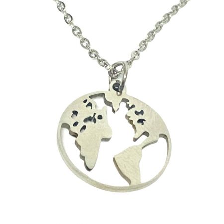 Ατσάλινο κολιέ - Γη