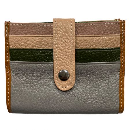 Multicolour leather wallet for cards