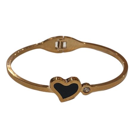 Βραχιόλι χειροπέδα με καρδιά