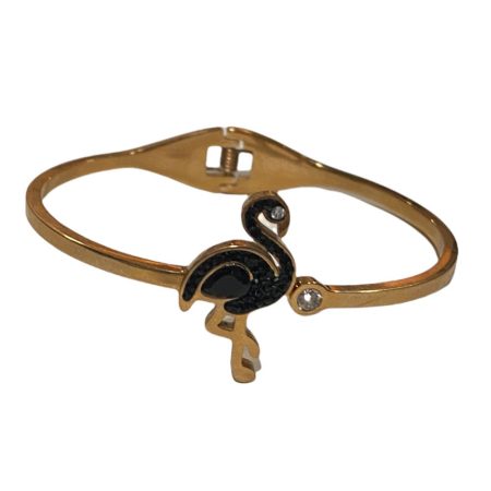 Βραχιόλι χειροπέδα με φλαμίνγκο