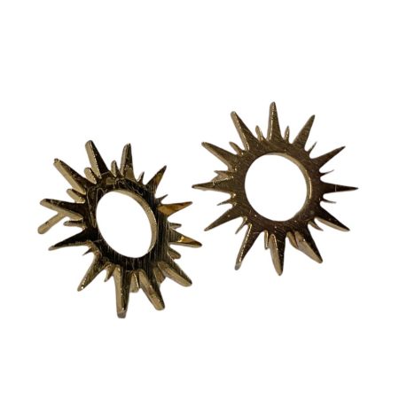 Καρφωτά ατσάλινα σκουλαρίκια Ήλιος