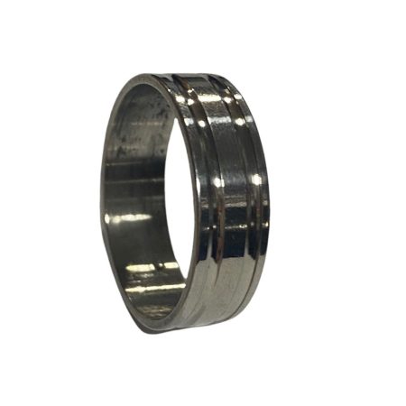 Ανδρικό ατσάλινο δαχτυλίδι με μοντέρνο σχέδιο