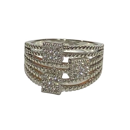 Μεταλλικό δαχτυλίδι με ζιργκόν