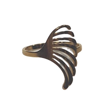 Ατσάλινο γυναικείο δαχτυλίδι με ιδιαίτερο σχέδιο