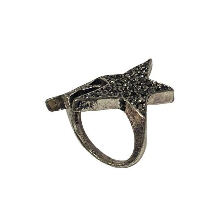 Μεταλλικό δαχτυλίδι με σχέδιο αστέρια