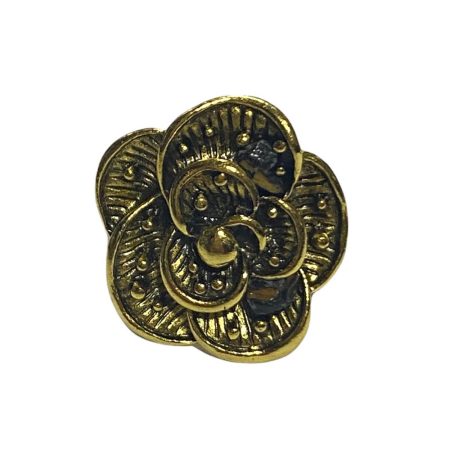 Μεταλλικό δαχτυλίδι με σχέδιο λουλούδι