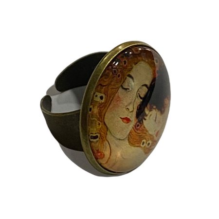 Μπρούτζινο δαχτυλίδι ανοιγόμενο Gustav Klimt-Οι τρείς ηλικίες της γυναίκας