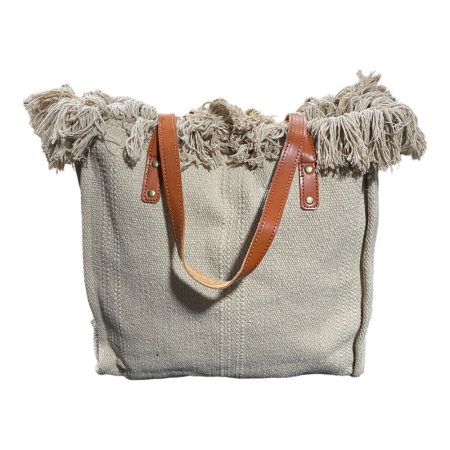 Γυναικεία μεγάλη πλεκτή τσάντα