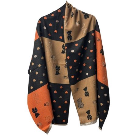 Εσάρπα διπλής όψης σε αποχρώσεις τριών χρωμάτων