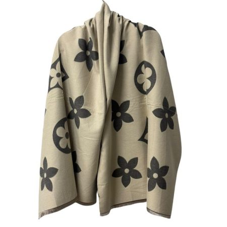 Εσάρπα διπλής όψης σε αποχρώσεις γκρι και μπεζ