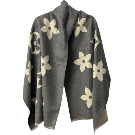 Εσάρπα διπλής όψης σε αποχρώσεις γκρι και μπεζ