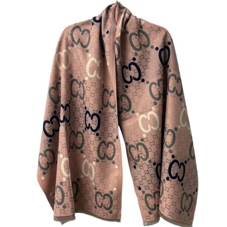 Εσάρπα διπλής όψης σε αποχρώσεις ροζ και γκρι