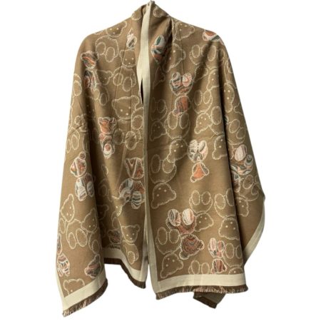 Εσάρπα διπλής όψης σε αποχρώσεις μπεζ-καφέ