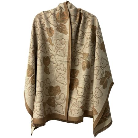 Εσάρπα διπλής όψης σε αποχρώσεις μπεζ-καφέ