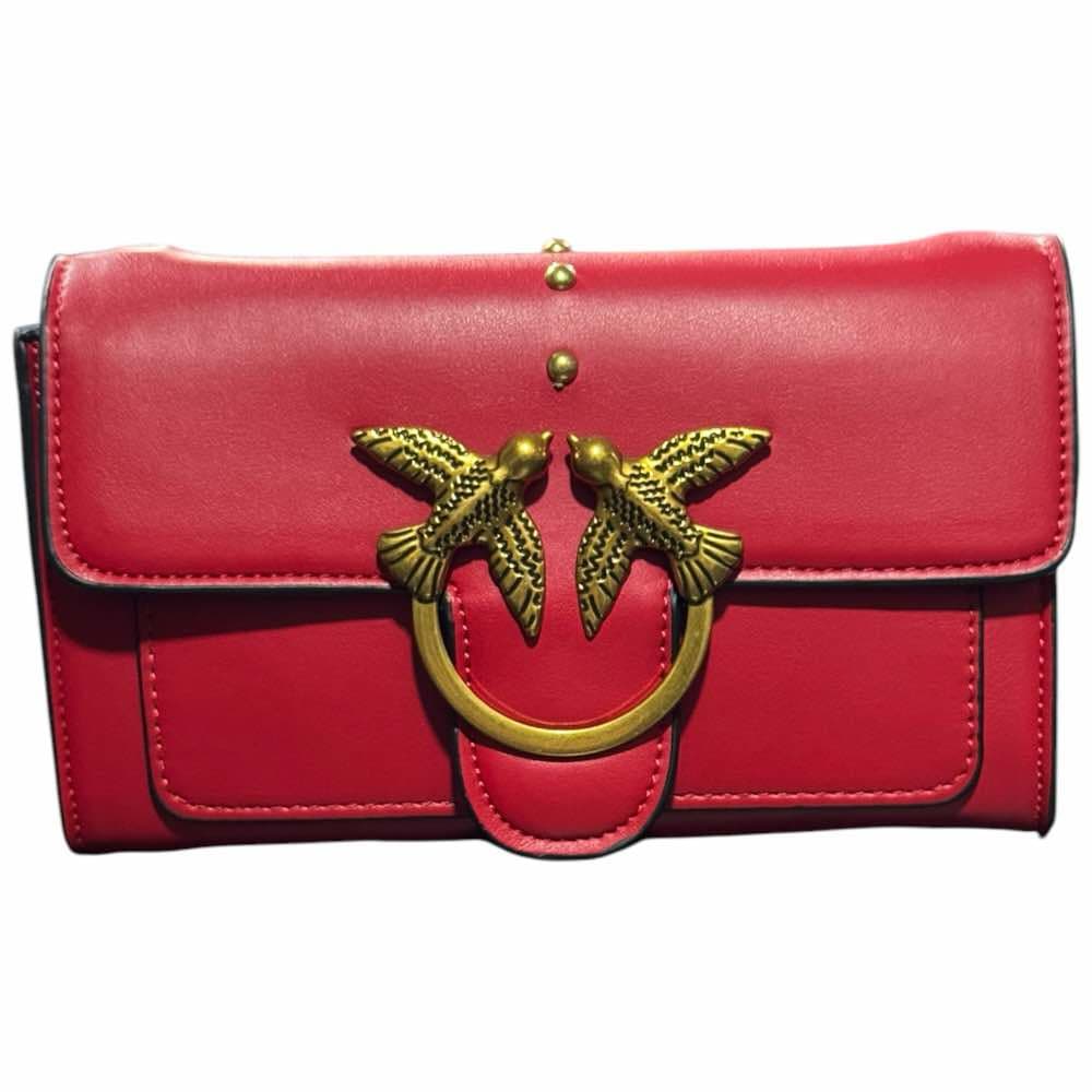 Κόκκινο τσαντάκι με διακοσμητικό